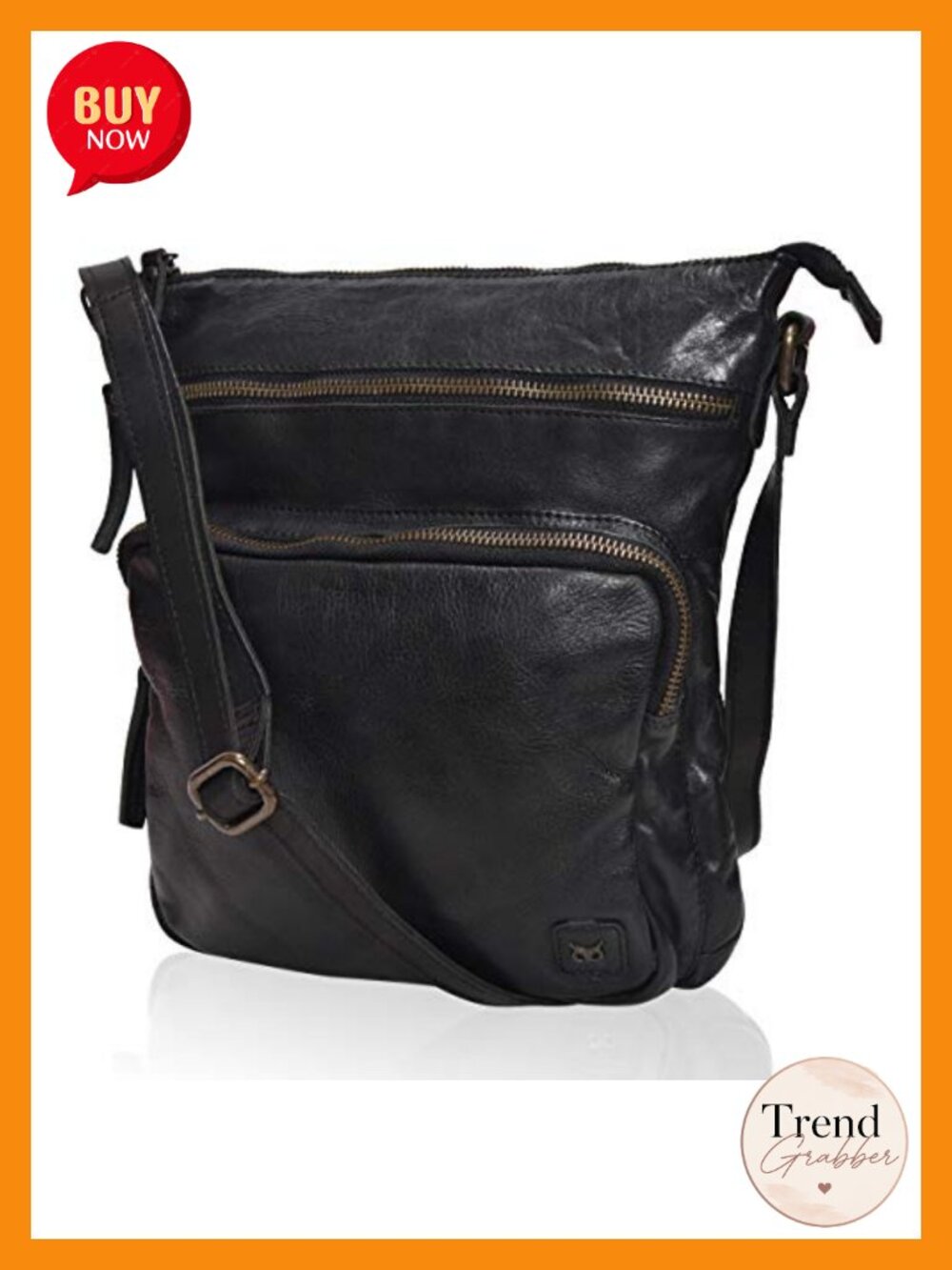 Full Grain Leather Crossbody Bag Sling Shoulder Purse Travel Handbag